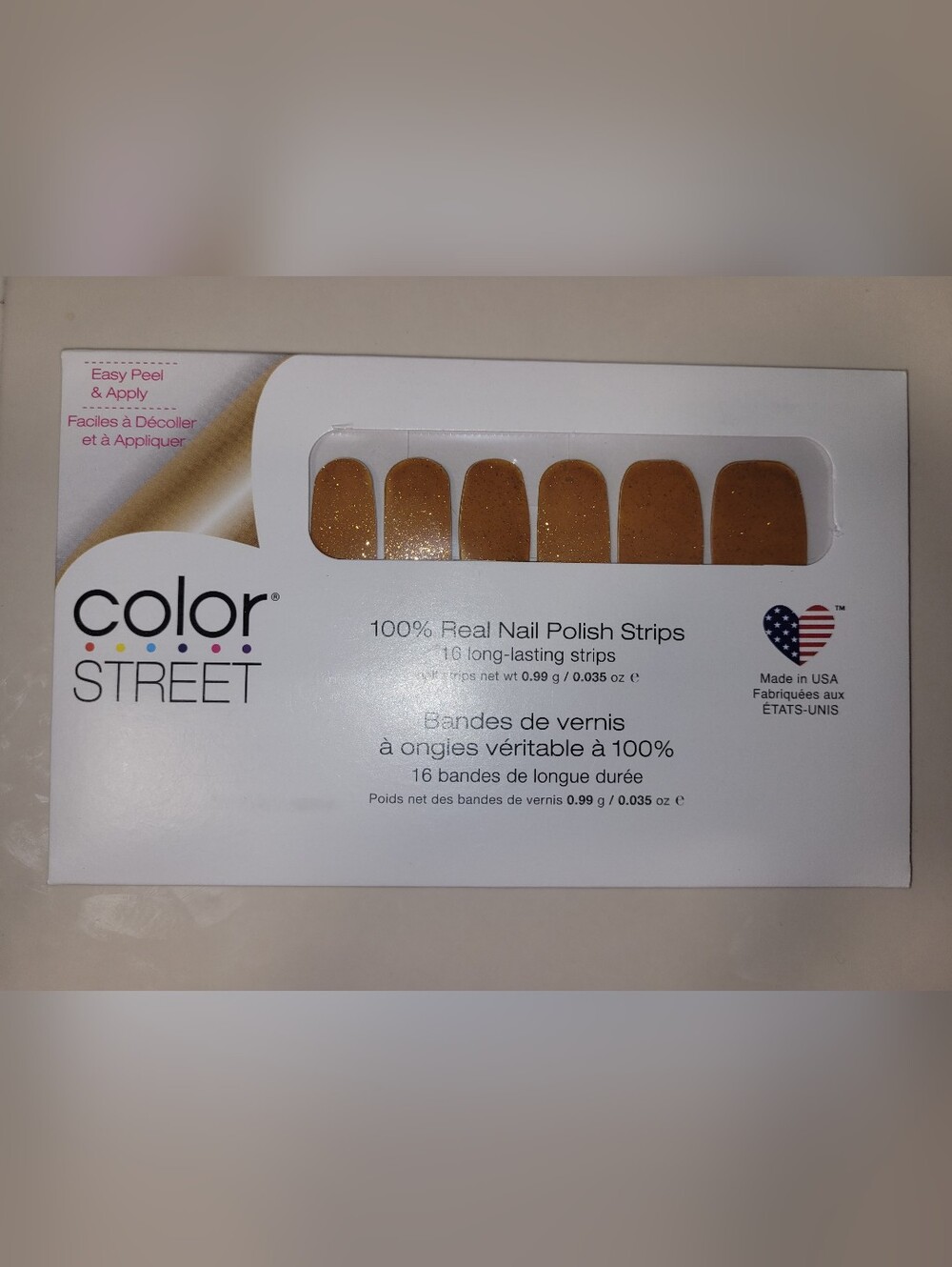 5 for $25 - Color Street Golden Rule nail polish strips